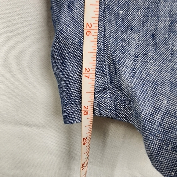 J. Jill Love Linen Chambray Blue Pull On 100% Linen Pants Size Medium Coastal - Picture 5 of 7